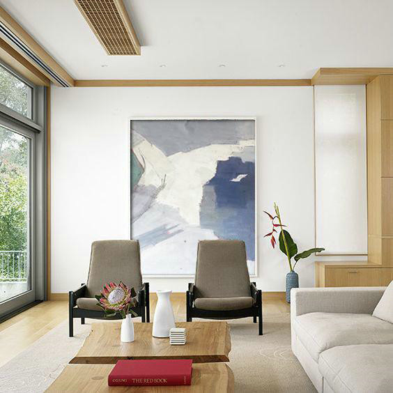 Extra Large Textured Painting On Canvas,Vertical Palette Knife Contemporary Art,Original Art,Grey,White,Blue.etc
